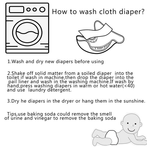 BABY CLOTH DIAPER WASHABLE REUSABLE